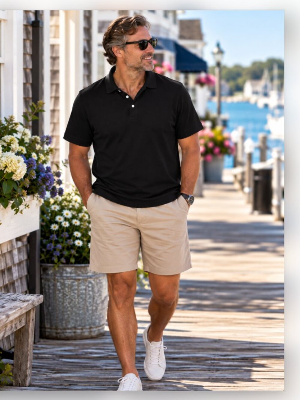 Quince Black Organic Cotton Stretch Polo Shirt Men’s Size Large